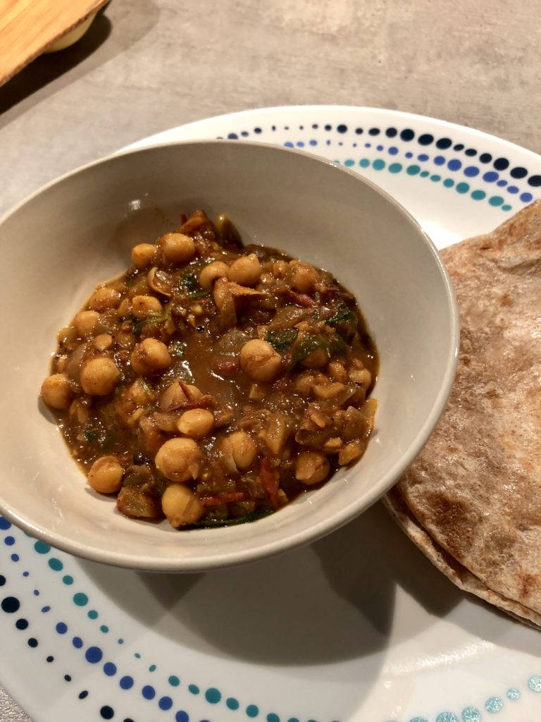 Punjabi chole a chickpeas curry 