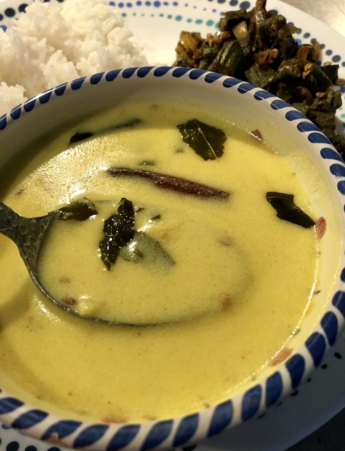 Rajasthani Kadhi – Spiced Yogurt curry with tempered garlic and chilli