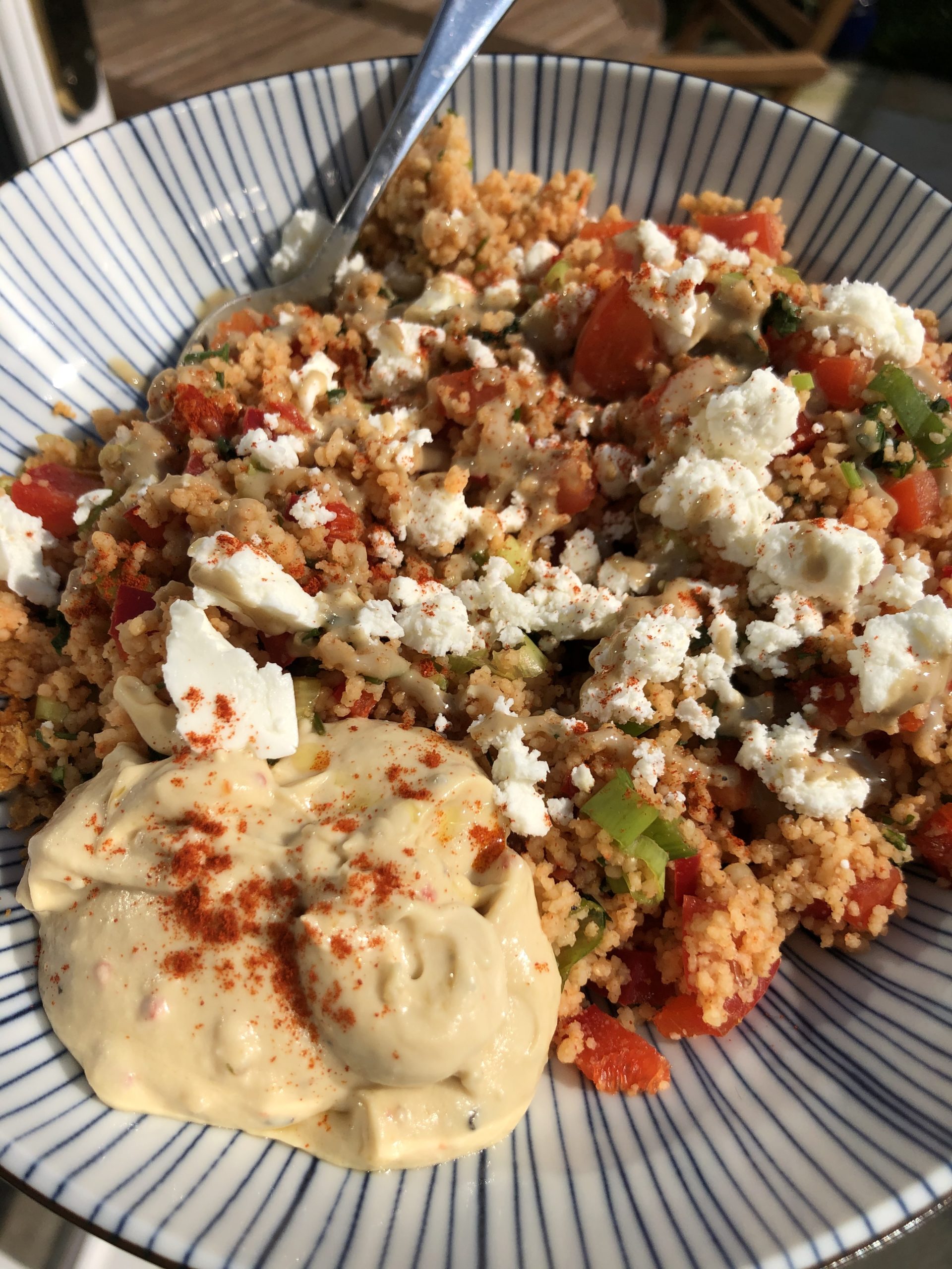 Colourful Couscous Salad Bowl - Belly On My Mind
