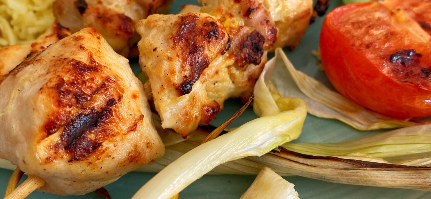 Jujeh Kebab | Persian Saffron Chicken Skewers